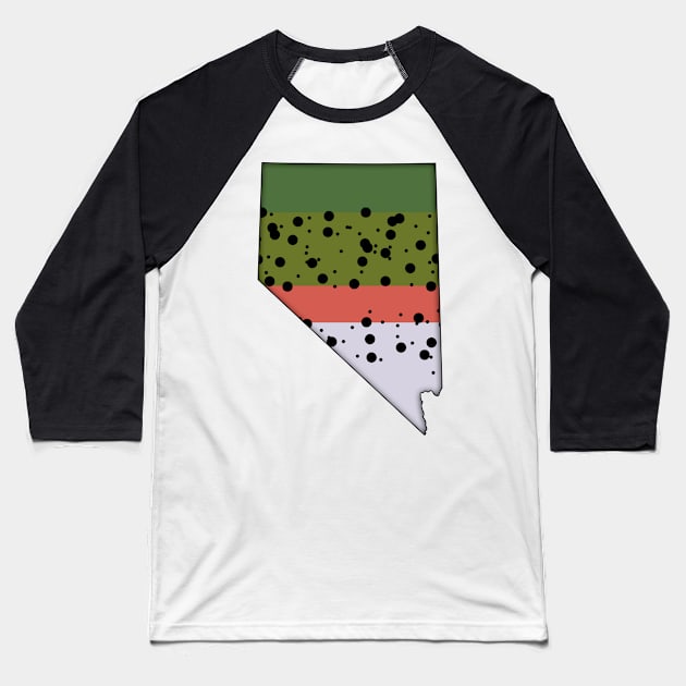 Nevada Trout Baseball T-Shirt by somekindofguru